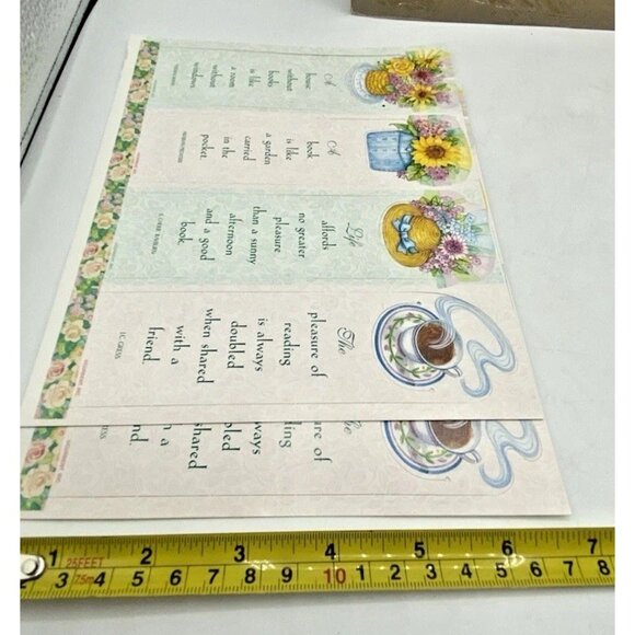 Vintage Book Plates & Bookmarks From The  Library Of  Current Inc USA Floral - Picture 14 of 16